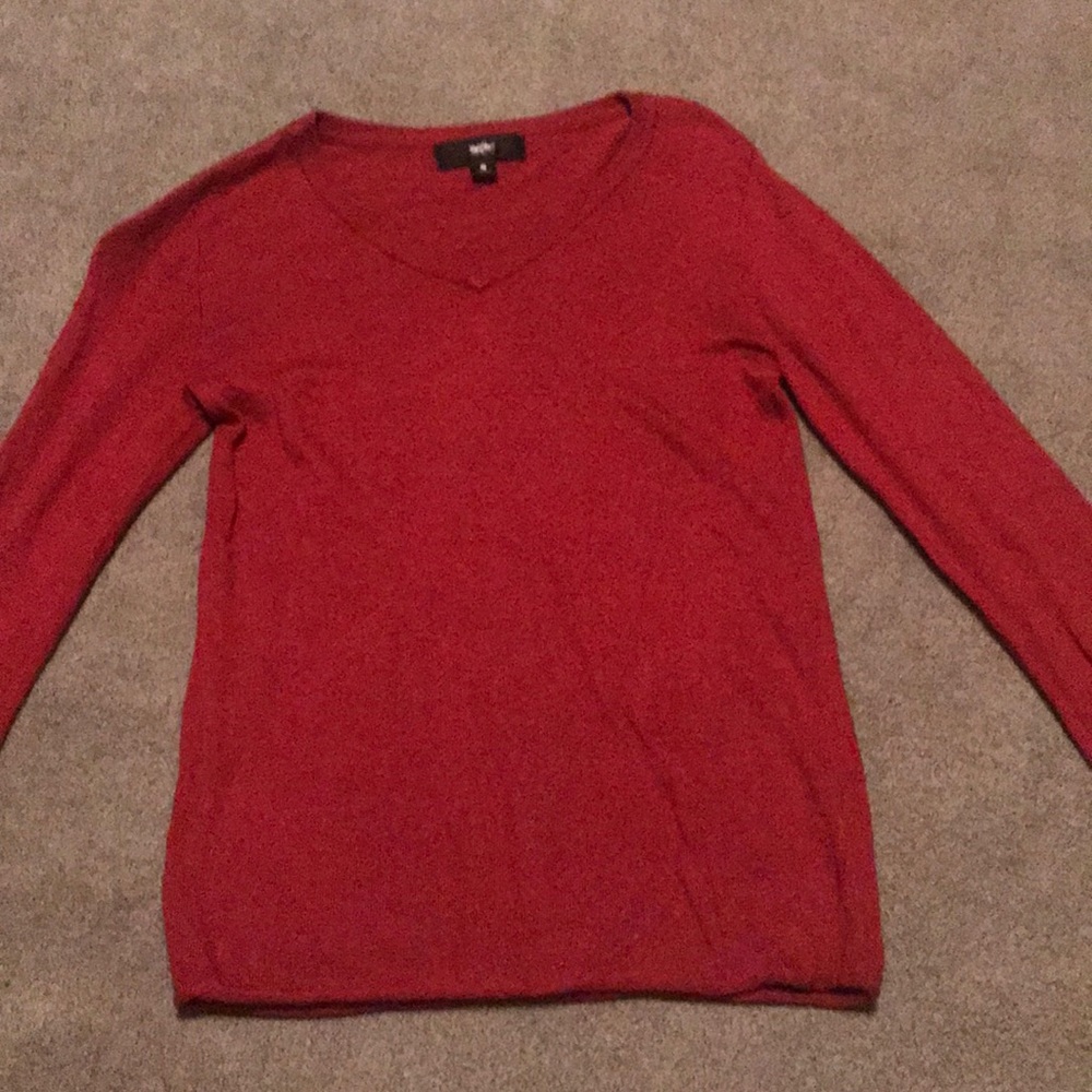 maroon crop sweater
